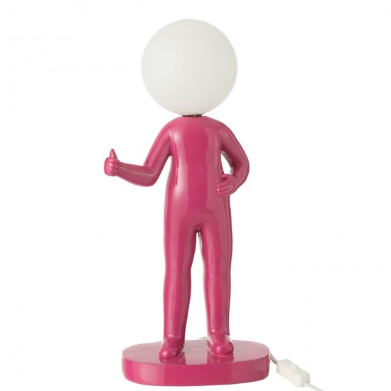 J Line Lampe Pouces Resine Fuchsia L20xB14xH45 cm JLine 50047 by Jolipa 50047.
