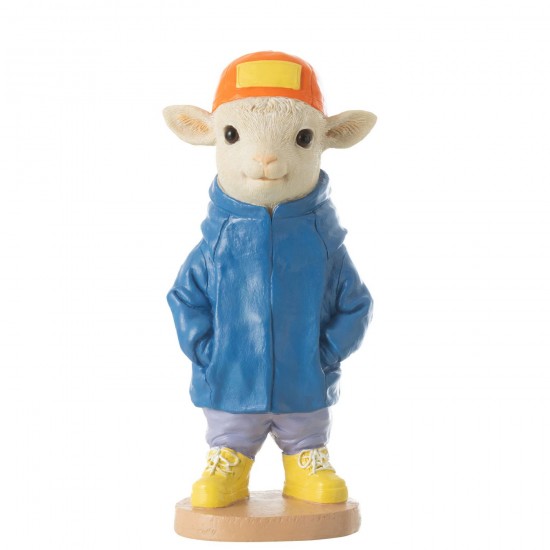 J Line Mouton Fashion Resine Mix L12xB10xH27 cm JLine 50090 by Jolipa 50090.