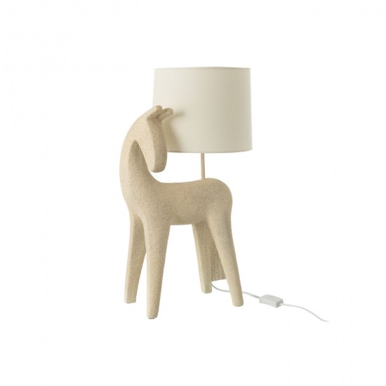 J Line Lampe Cheval Moderne Resine Beige L32xB24xH56 cm JLine 50099 by Jolipa 50099.