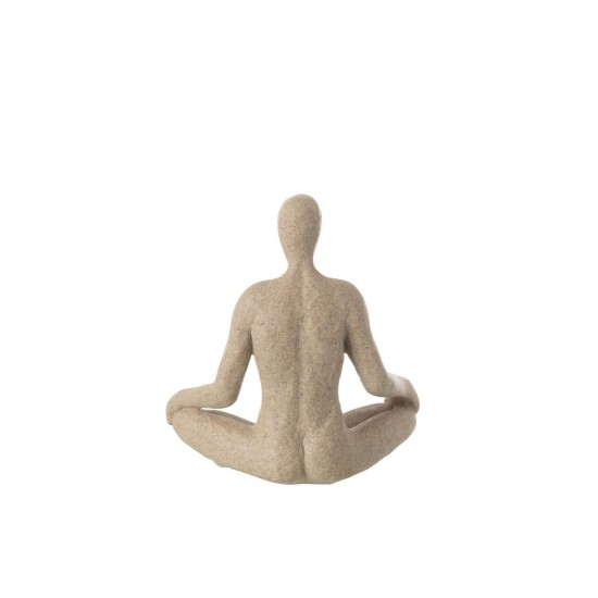 J-Line J Line figurines statuettes Jolipa Figurine Yoga Resine Beige.