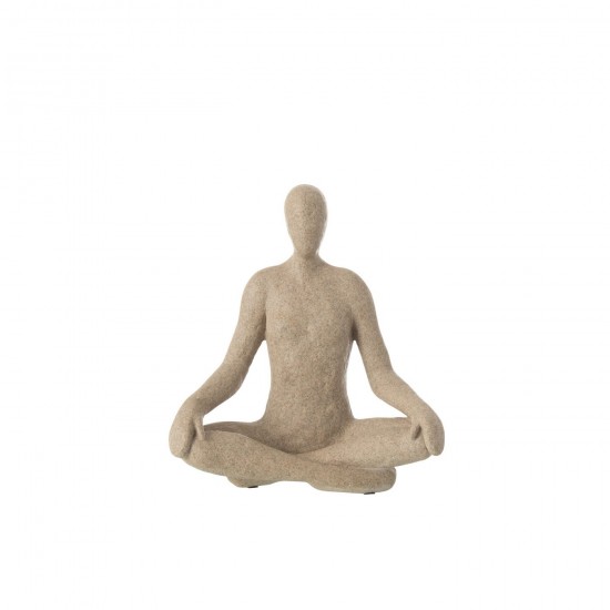 J Line Figurine Yoga Resine Beige L29xB15xH32 cm JLine 50125 by Jolipa 50125.