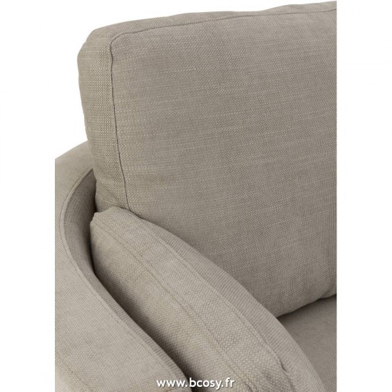 J-Line Poltrona Girevole Legno/Tessuto Grigio.