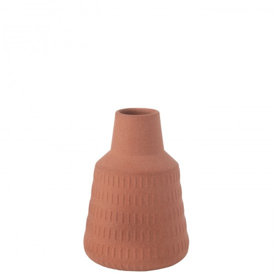 J Line Vase Ria Sculpte Porcelaine Terra Small L16xB16xH23 cm JLine 50263 by Jolipa 50263.