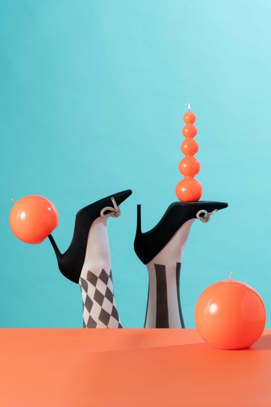 Jolipa Bougie Calebasse Fluo Rouge 25 Heures.