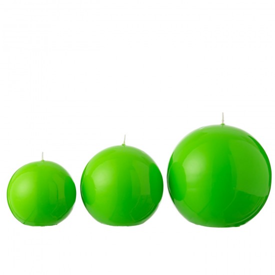 J-Line J Line bougies Jolipa Bougie Boule Cire Fluo Vert 50 Heures.
