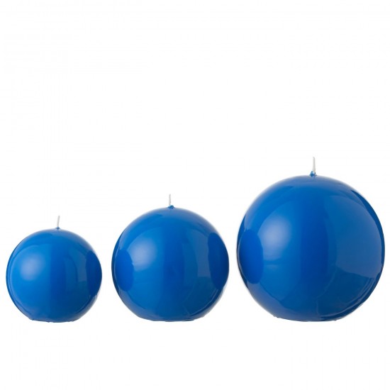 J-Line J Line bougies Jolipa Bougie Boule Cire Fluo Bleu 50 Heures.