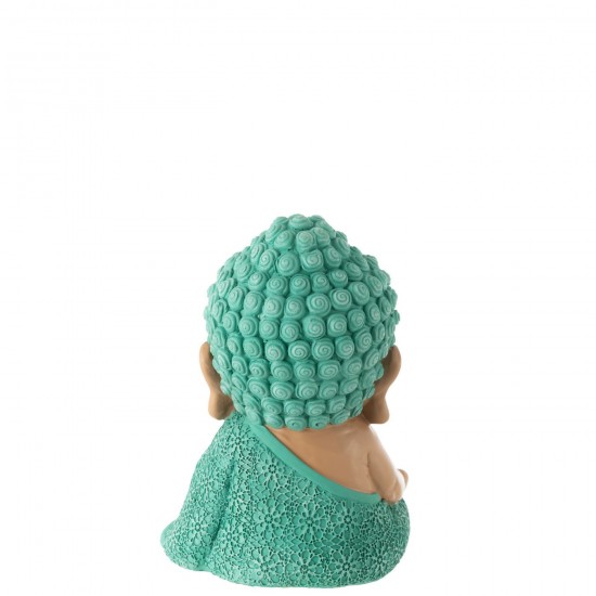 J-Line J Line frères Moines statuettes Jolipa Moine Zen Resine Azur.