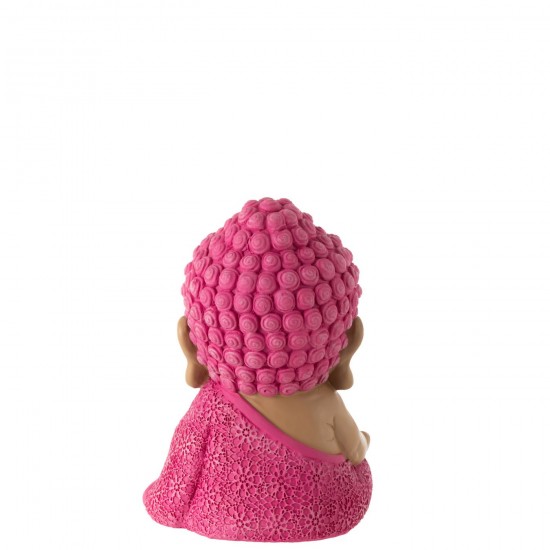 J-Line J Line frères Moines statuettes Jolipa Moine Zen Resine Rose.