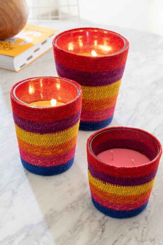 Jolipa Bougie Parfumee Panier Cire Beige Mix Small 45Heures.