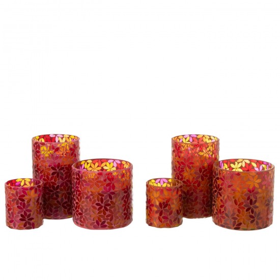 J-Line J Line bougies parfumées Jolipa Bougie Parfumee Fleur Mosaique Cire Large Assortiment De 2 75Heures.