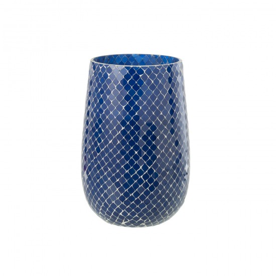 J Line Bougie Senteur Mia Mosaic Bleu Large 230H L20xB20xH33 cm JLine 50545 by Jolipa 50545.