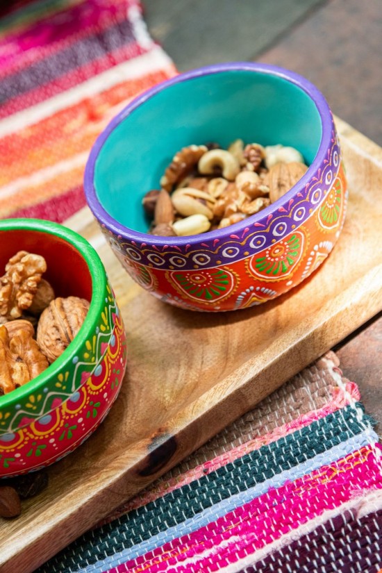 Jolipa Plateau 3 Bols Mumbai Terre Cuite Bois Mix.