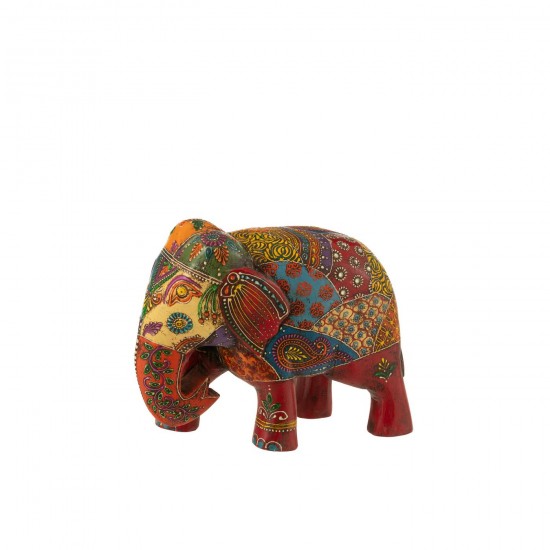 J Line Elephant Delhi Bois De Manguier Mix Large L20xB11xH20 cm JLine 50573 by Jolipa 50573.