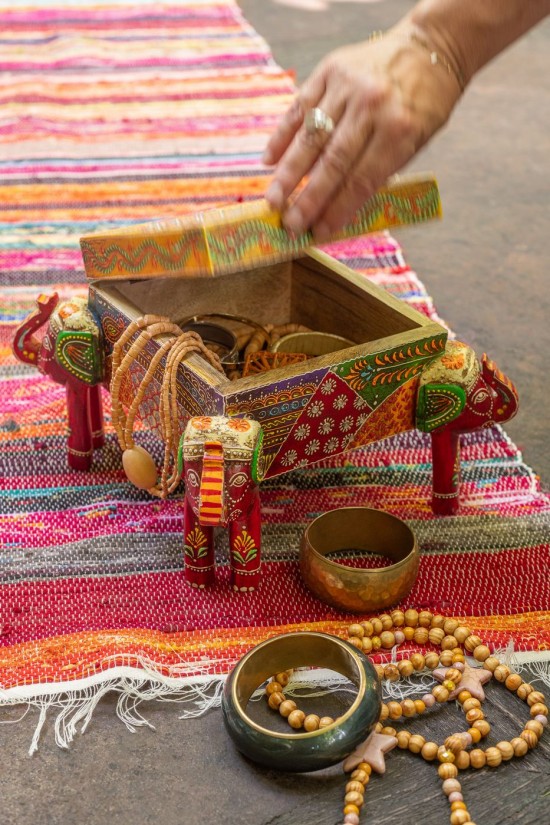 Jolipa Boite Elephant Pied Delhi Bois De Manguier Mix.