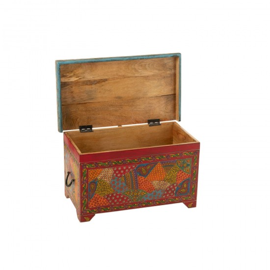 J-Line Baule Delhi Legno Di Mango Mix.