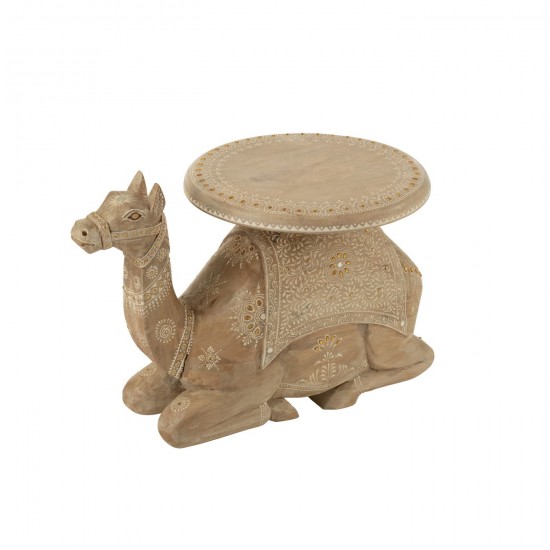 J Line Table Gigogne Bois De Manguier Naturel Blanc L58xB35xH36 cm JLine 50594 by Jolipa 50594.