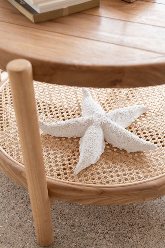 Jolipa Bougie Etoile De Mer Cire Blanc Large 3 Heures.