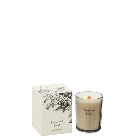 J Line Bougie Parfumee Bergamote Bois Cire Coco Large 50 Heures L9xB9xH12 cm JLine 50616 by Jolipa 50616.