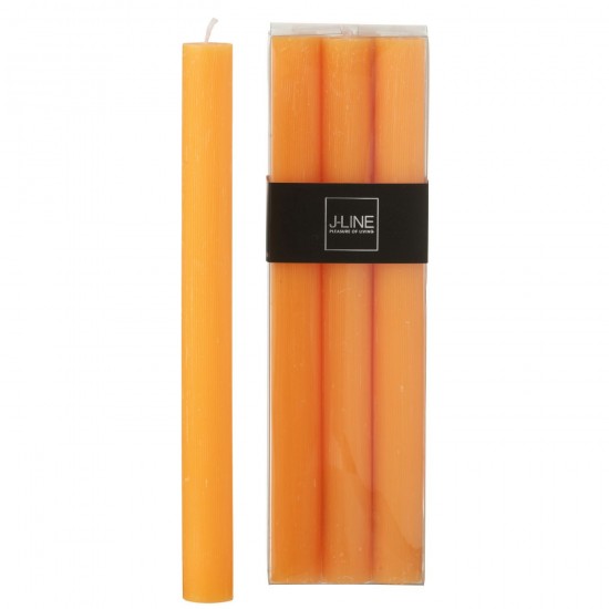 J Line Boite 6 Bougie Baton Orange Clair 9H L2xB2xH24 cm JLine 50673 by Jolipa 50673.