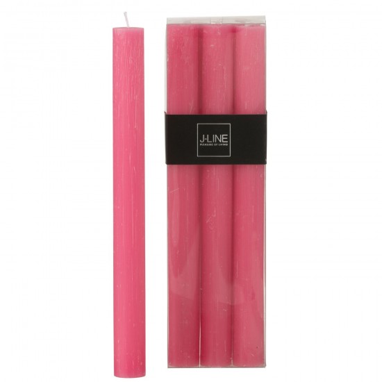 J Line Boite 6 Bougie Baton Rose 9H L2xB2xH24 cm JLine 50680 by Jolipa 50680.