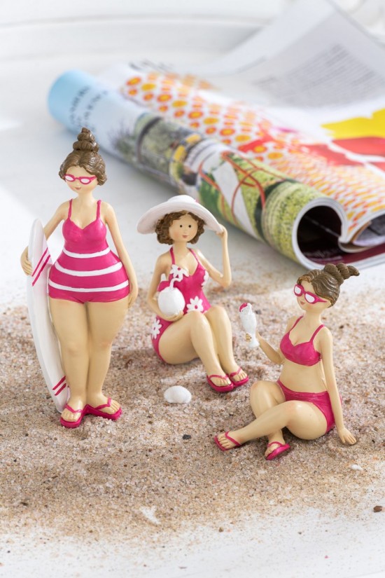 Jolipa Baigneuse Resine Rose Assortiment De 3.