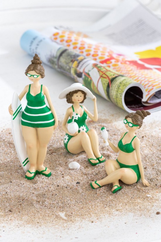 Jolipa Baigneuse Resine Vert Assortiment De 3.