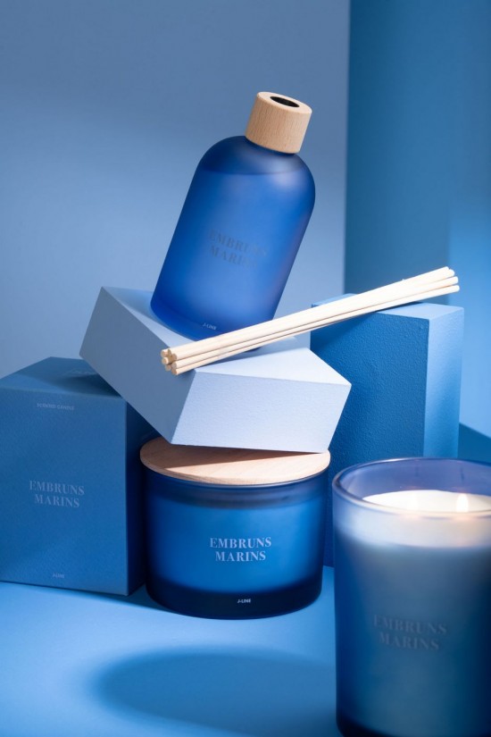 Jolipa Bougie Senteur Accords Essentiels Embruns Marins 28H.