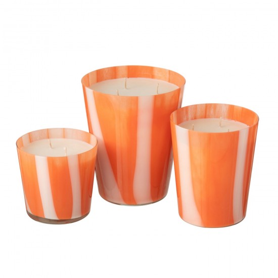 J-Line J Line bougies parfumées Jolipa Bougie Senteur Noa Lignes Orange Large 95Heures.
