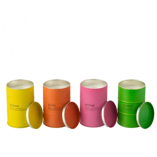 J-Line J Line bougies parfumées Jolipa Bougie Parfumee Maison Citation Anglais Francais Mix 50H Assortiment De 4.