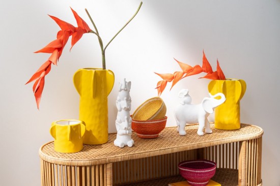 Jolipa Elephant Pyramide Polyresine Blanc.