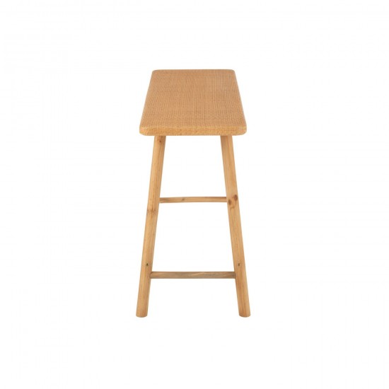 J-Line J Line tables de drapier murales Jolipa Console Rectancle Rotin Bois De Sapin Naturel.