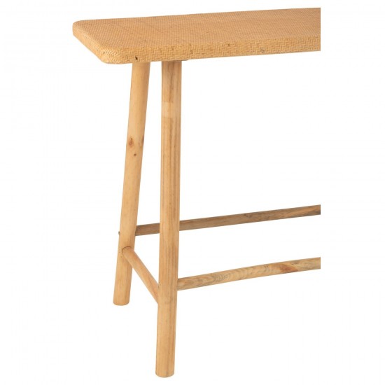 Jolipa Console Rectancle Rotin Bois De Sapin Naturel.