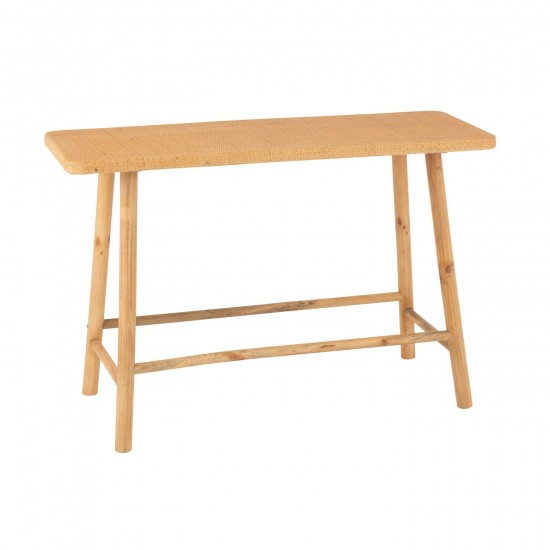 J Line Console Rectancle Rotin Bois De Sapin Naturel L120xB40xH80 cm JLine 50758 by Jolipa 50758.