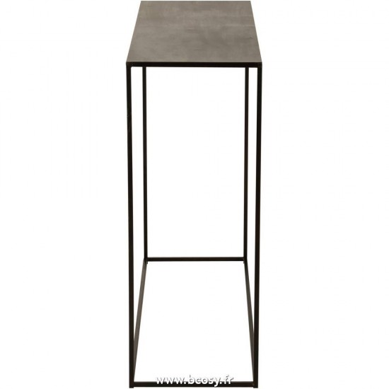J-Line J Line tables de drapier murales Jolipa Console Rectangulaire Metal Noir.