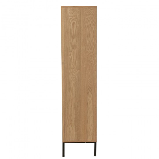 J-Line J Line armoires Jolipa Armoire Cases Mdf Metal Naturel Noir.