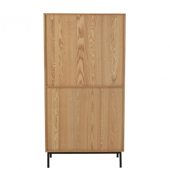 Jolipa Armoire Cases Mdf Metal Naturel Noir.