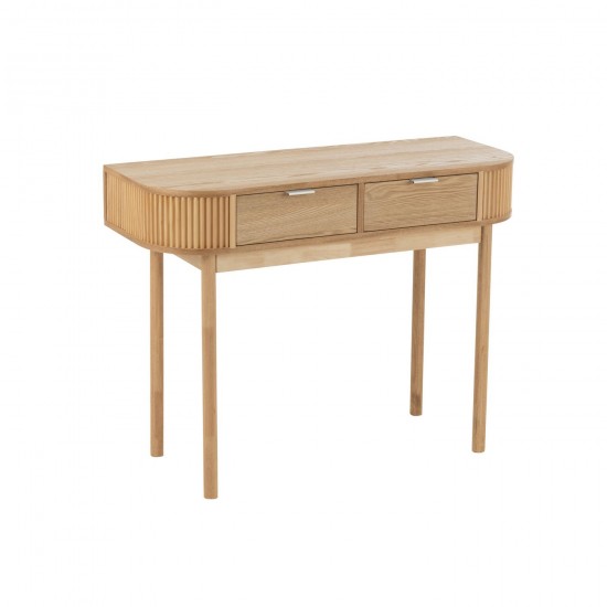 J Line Console Rond Mdf Bois De Pin Naturel L100xB40xH76 cm JLine 50771 by Jolipa 50771.