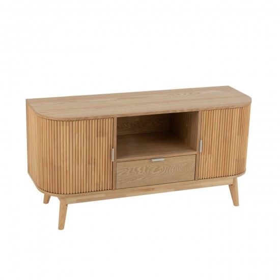 J Line Meuble Rond Mdf Bois De Pin Naturel Small L120xB40xH60 cm JLine 50772 by Jolipa 50772.