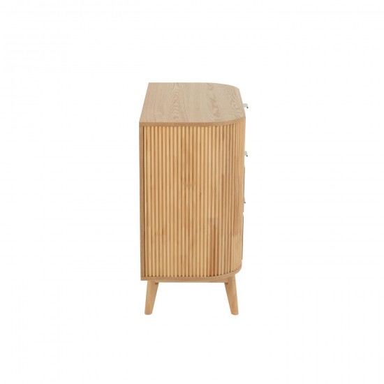 J-Line J Line armoires Jolipa Meuble Rond Mdf Bois De Pin Naturel Large.