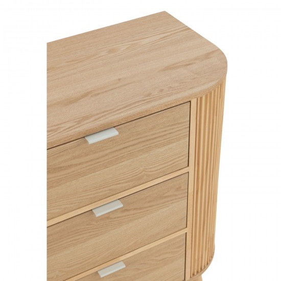 J-Line J Line armoires Meuble Rond Mdf Bois De Pin Naturel Large.
