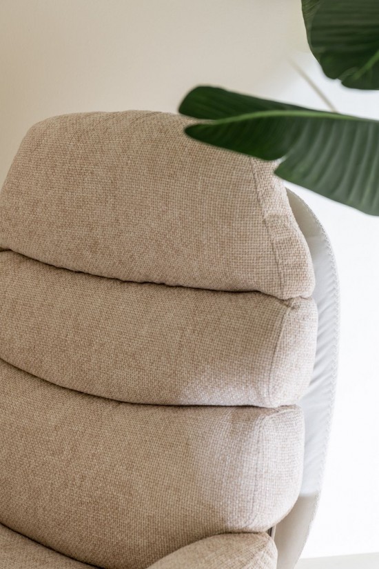 J Line Fauteuil Relax + Repose Pied Metal Multiplex Gris Noir L90xB78xH102 cm JLine 50790 by Jolipa 50790.