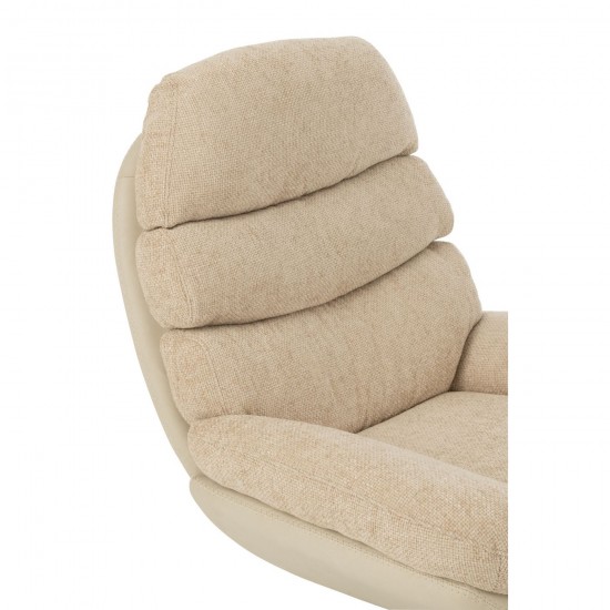 J-Line J Line chaises lounges Fauteuil Relax Repose Pied Metal Multiplex Gris Noir.