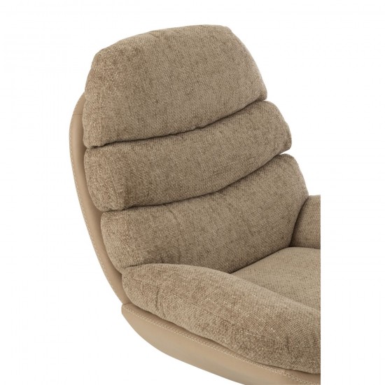 J-Line J Line chaises lounges Fauteuil Relax Repose Pied Metal Multiplex Gris Fonce Noir.