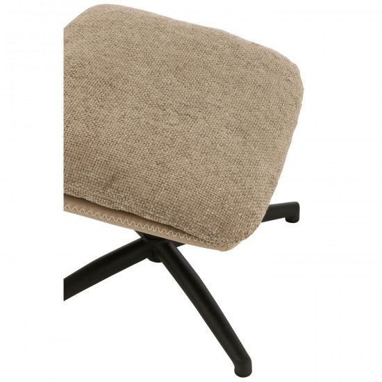 J-Line Poltrona Relax + Poggiapiedi Metallo/Multiplex Grigio Scuro/Nero.