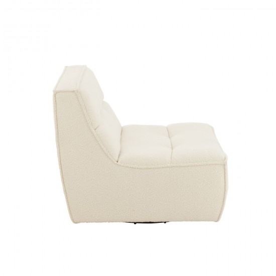 J-Line J Line fauteuils Jolipa Fauteuil Pivotant Carré Mousse Écru.