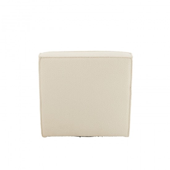 Jolipa Fauteuil Pivotant Carré Mousse Écru.