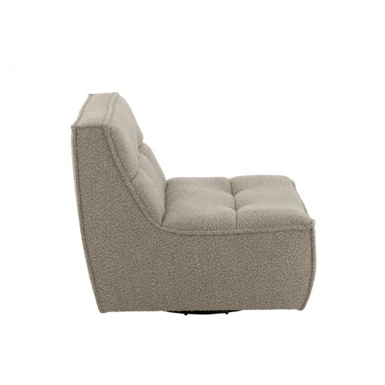 J-Line J Line fauteuils Jolipa Fauteuil Pivotant Carré Mousse Taupe.