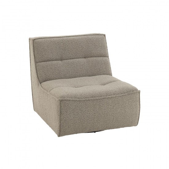 J Line Fauteuil Pivotant Carré Mousse Taupe L83xB97xH83 cm JLine 50797 by Jolipa 50797.