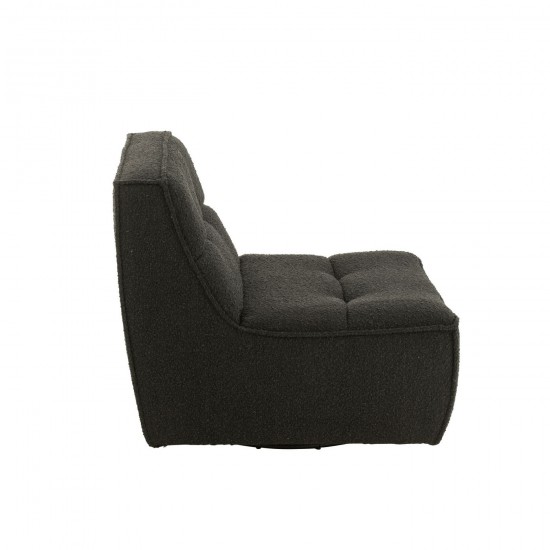 J-Line J Line fauteuils Jolipa Fauteuil Pivotant Carré Mousse Noir.