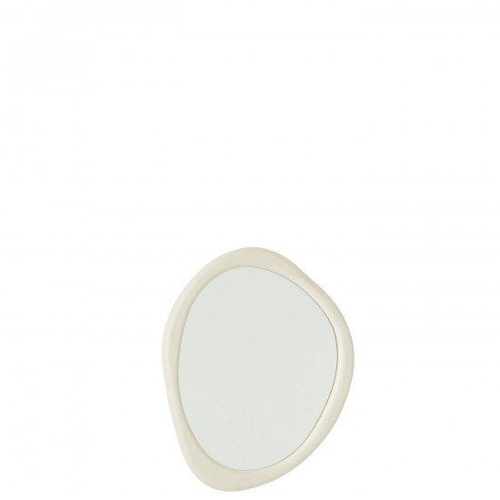 J Line Miroir Mural Moderna Mdf Miroir Blanc Small L60xB50xH3 cm JLine 50800 by Jolipa 50800.